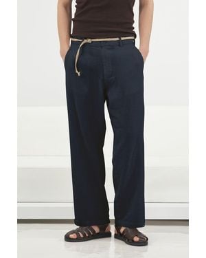 Giesto Cotton Suit Trousers - Blue