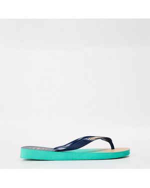 Havaianas Gradient Patterned Top Fashion Flip Flops - Blue