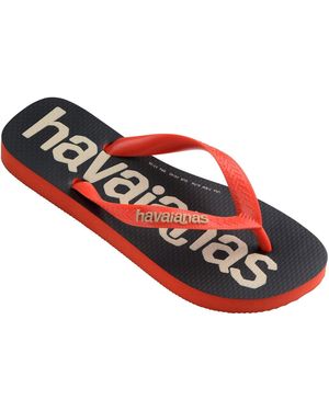 Havaianas Hav. Top Logomania 2 Ruby Flip Flops Adults - Red