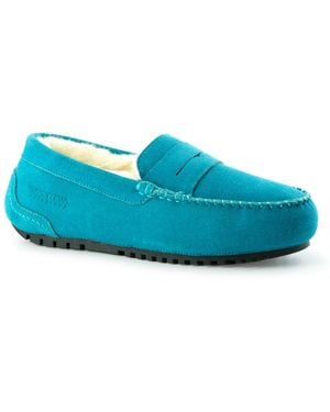 Aus Wooli Australia Byronbay Cosy Moccasins - Blue