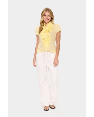 Saint Tropez Overhemd Met Lang Mouwen Tillisz Overhemd Met Lang Mouwen Regular Fit - Wit