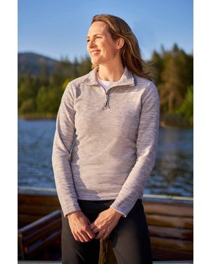 Mountain Warehouse 'Snowdon' Fleece Top Half Zip Breathable Quick Dry Jumper - Grey