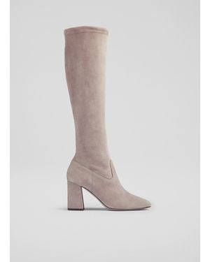 LK Bennett Carter Knee Boots - White