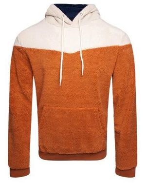 Soulstar Fleece Hoodie, Long Sleeve Pullover Hooded - Orange