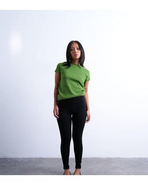 Topshop Unique Full Length Heavy Weight Legging - Green