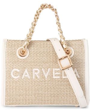 Carvela Kurt Geiger Sorrento Mirco Raffia Bag - Natural