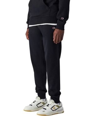 Champion Heavyweight Slim Fit Joggers Fleece Trousers Cotton Track Trousers - Black
