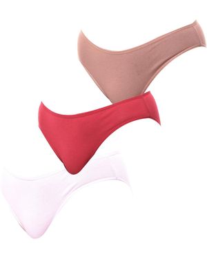 Kisses&Love Pack Of 3 Kl10000 Cotton Knickers - Pink