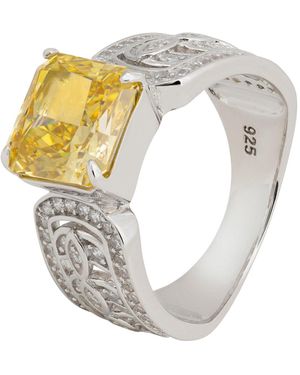 LÁTELITA London Rowena Cocktail Ring Topaz Sterling - White