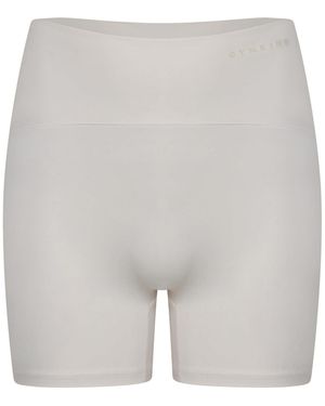 Gym King Ladies Peach Luxe Slim Cycling Shorts (Marshmallow) - Grey