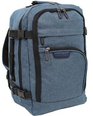 Infinity Leather Rucksack Backpack 40X20 X25 Cm Underseat Travel Cabin Bag For Easy Jet, Ryanair - Blue