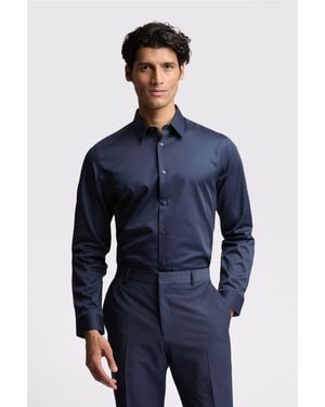 Ted Baker Long Sleeve Slim Fit Formal Shirt - Blue