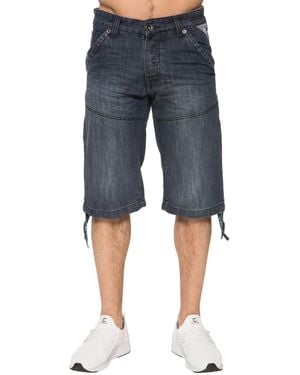 Enzo Casual Designer Shorts - Blue