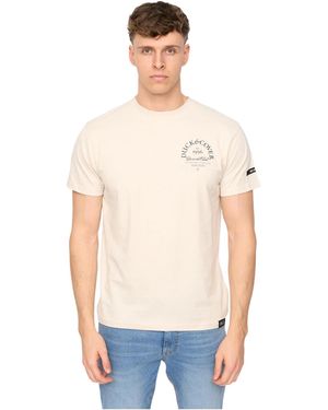 Duck and Cover Sudbury T-Shirt (Light Stone) - White