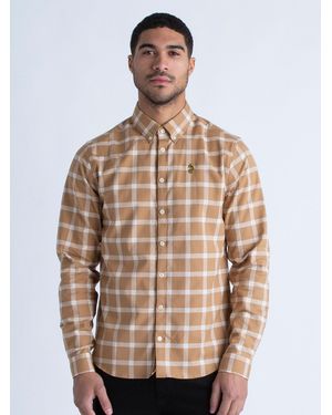 Luke 1977 Oxford Tailored Fit Shirt - Brown