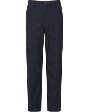 Mountain Warehouse 'Trek Ii' Trousers Warm Fleece Lined Elastic Waist Quick Dry Outdoor Trousers - Blue