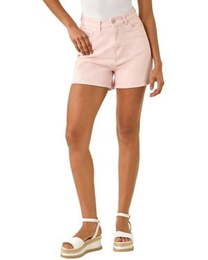 D.u.s.k High Waisted Denim Stretch Shorts - Pink