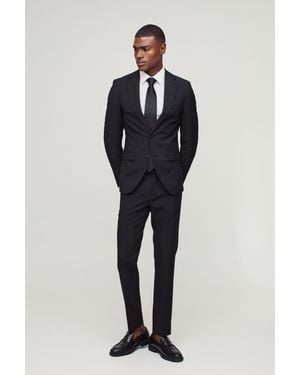 BoohooMAN Skinny Single Breasted Suit Jacket - Blue
