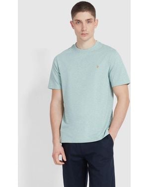 Farah Grove Marl Danny Regular Fit T-Shirt - Blue