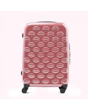 Lulu Guinness Antique Medium Hardsided Spinner Case - Red