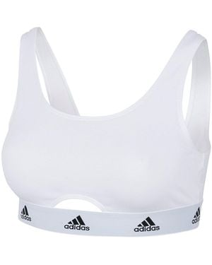 adidas Active Comfort Cotton Scoop Bralette - White