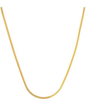 The Jewellery Stockroom 18Ct Plated Sterling Foxtail Chain Adjustable Necklace - Metallic