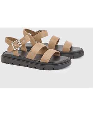 Good for the Sole Mara Faux Suede Strappy Footbed Sandals - White