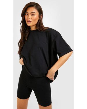 DSGN Studio Oversized T-Shirt And Cycling Short Set - Black