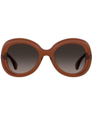 Moschino Sf Lens Rounded Sunglasses - Brown