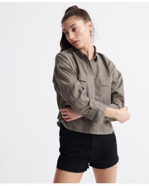 Superdry Desert Oversized Shirt - Grey