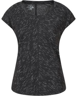 Mountain Warehouse 'Retreat Slouch' T-Shirt Isocool Relaxed Fit Sweat Wicking Everyday Tee Cotton - Black