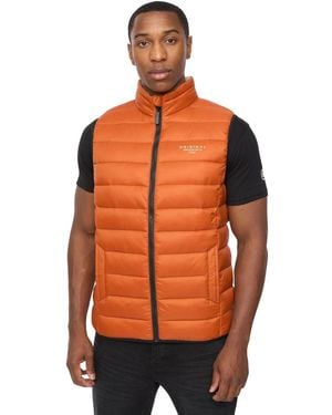 Crosshatch Gattering Mve Quilted Gilet - Orange