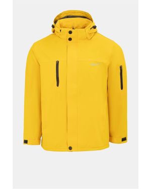 Gelert Hooded Solid Patterned Parka Jacket - Yellow