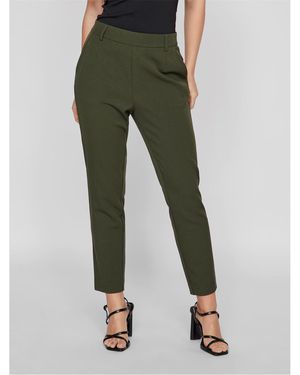 Vila Vivrne Slim Cut Trousers - Green