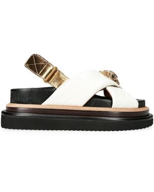 Kurt Geiger Leather Orson Cross Strap Sandal Sandals - Black