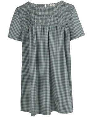 Trespass Ladies Candice Gingham Smock Top (Storm) - Grey