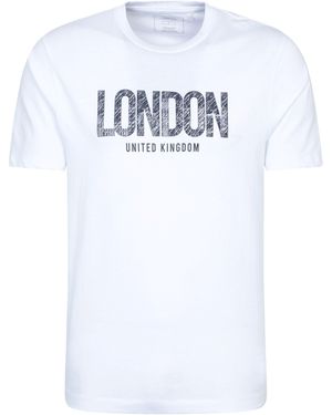 Mountain Warehouse Regional London T-Shirt Cotton Sun Protection Breathable Casual Tee - White