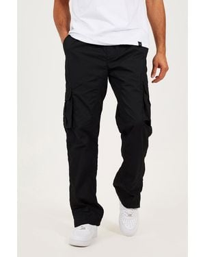 Brave Soul Cotton Poplin Cargo Trousers - Black