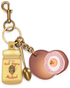 Kurt Geiger Scotch Egg Keyring - Metallic