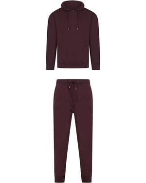 Tokyo Laundry Cotton Blend Hoody And Jogger Set - Red