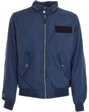 ELEVEN PARIS Jairus Coat With Hidden Hood And Zipper 17S1Ou02 - Blue