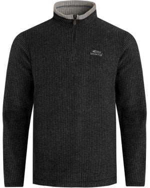 Weird Fish Recycled Polyester Quarter-Zip Fleece Top - Black