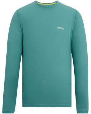 Regatta Mindo Logo Long-Sleeved T-Shirt (Arctic) - Green