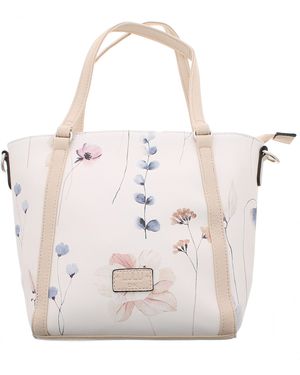 Wynsors Elegante Tote Bag Lady Zip Fastening Multi - Natural