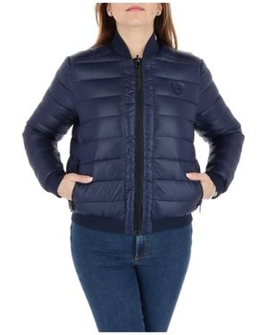 Love Moschino Quilted Bomber Jacket - Blue