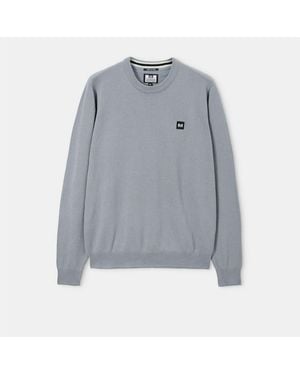 Weekend Offender Solace Fine Gauge Crew Knit Jumper - Grey