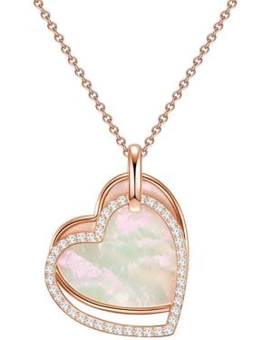 Rafaela Donata Necklace Sterling Mother Of Pearl Zirconia - Metallic