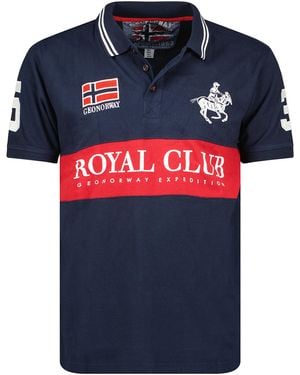 GEOGRAPHICAL NORWAY Sw6498hgno Polo Met Korte Mouwen - Blauw
