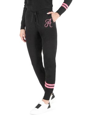 Crown of Edinburgh Cashmere Track Trousers Morningside A - Black