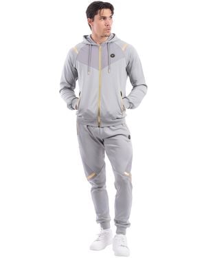 D Rock D Rock Tracksuit Full Sleeve Hoodie & Ribbed Cuff Jogger - Grey